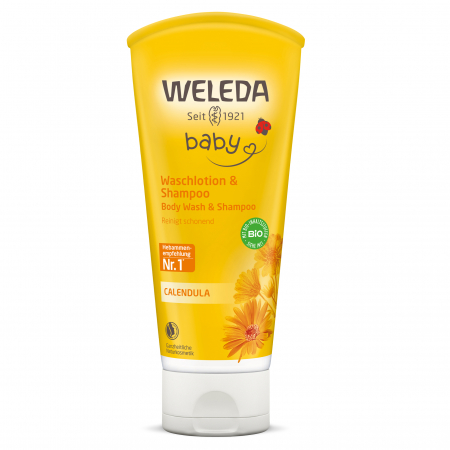 Sapun & Gel de dus copii - BABY Loțiune de curățare şi şampon cu gălbenele