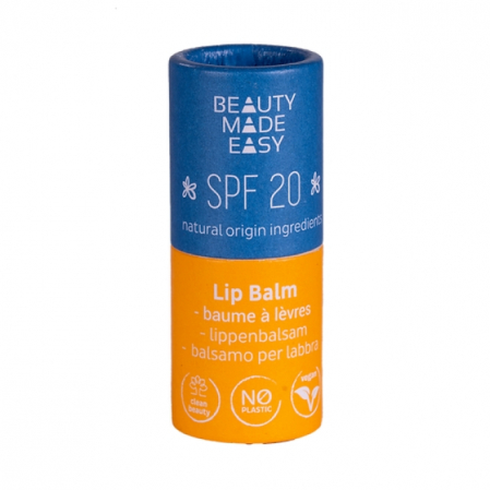 Luciu si balsam de buze - Balsam de buze cu aloe vera, SPF 20, zero plastic, Beauty Made Easy, 5.5 g