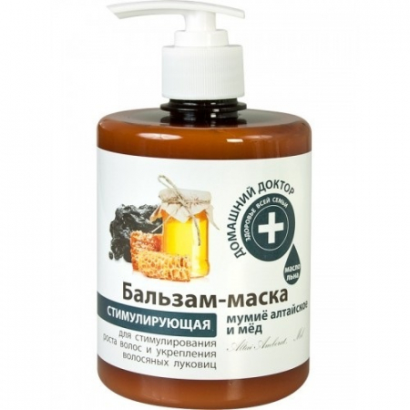 Balsam de par - Balsam-masca pentru intarirea si cresterea parului cu mumie si miere, 500ml, DOCTORUL CASEI