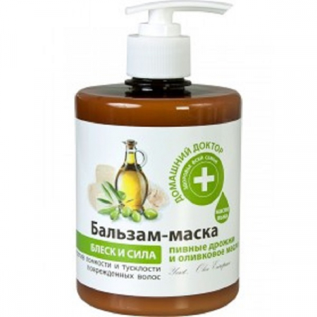 Balsam de par - Balsam-masca pentru par deteriorat cu extract de drojdie si ulei de masline, Doctorul Casei, 500 ml