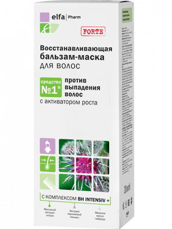 Tratamente si masca de par - Balsam-masca reconstructiva impotriva caderii parului cu activator de crestere, Elfa Farm . 200ML