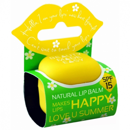 Produse - Balsam natural de buze Beauty Made Easy cu lime si lamaie, 7g
