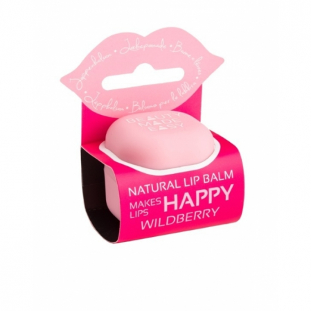 Produse - Balsam natural de buze cu fructe de padure, 7gr., Beauty Made Easy roz