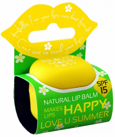 Luciu si balsam de buze - Balsam natural de buze, Spf 15, cu monoi si cocos, Beauty Made Easy, 6.8 g