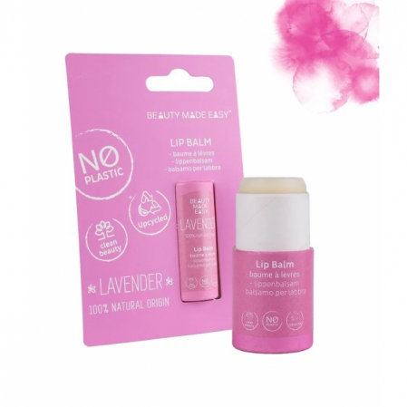 Produse - Balsam natural de buze zero plastic, Lavanda, Beauty Made Easy, 6 g