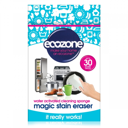 Solutii suprafete bucatarie - Burete Magic Stain universal pt curatarea suprafetelor, doar cu apa, Ecozone, 2 buc