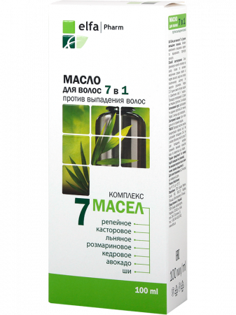 Tratamente si masca de par - Complex de 7 uleiuri impotriva caderii parului pentru scalp sensibil, Elfa Farm . 100ML