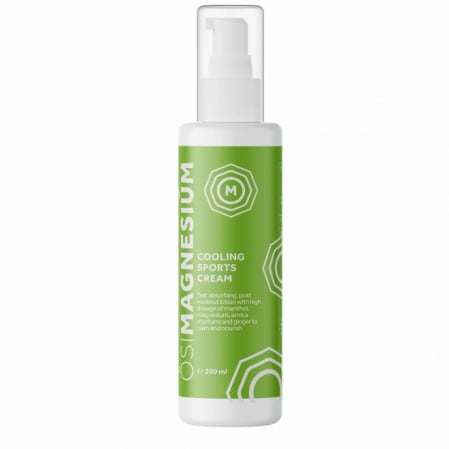 Lotiuni si creme de corp - Crema cu magneziu pt. sportivi - masaj si relaxare musculara, efect de racire, cu menta, arnica si ghimbir, OsiMagnesium, 200 ml