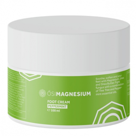 Ingrijire maini si picioare - Crema cu magneziu si menta pt picioare obosite sau cu afectiuni , OsiMagnesium, 100 ml