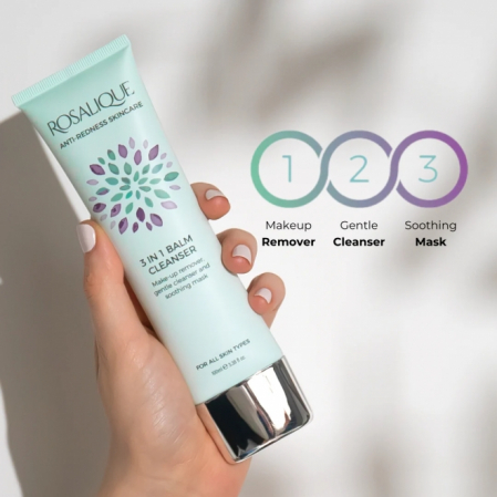Balsam Cleanser 3 in 1 , anti-roseata, rozacee, cuperculoza, eczeme, pt toate tipurile de ten, Rosalique, 100 ml [2]