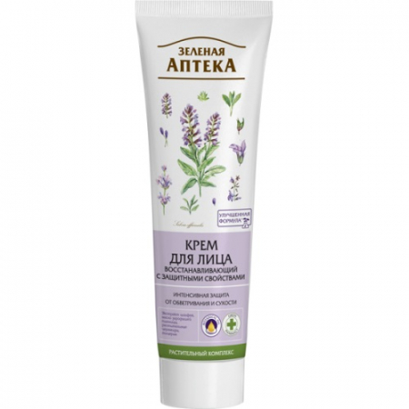 Produse - Crema faciala regeneranta cu efect de protectie vant si intemperii, 100 ml,  ZELENAYA APTEKA