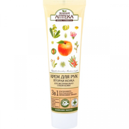 Produse - Crema intensiva 3in1 maini uscate - regenerare, nutritie, protectie, Zelenaya Apteka, 100 ml