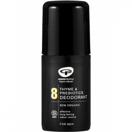 Deodorante si antiperspirante - Deodorant Green People roll on pentru barbati, Stay Cool Prebiotics, 75 ml