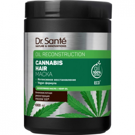 Tratamente si masca de par - Dr. Sante, Masca revitalizanta pentru par, CANNABIS, 1000 ml