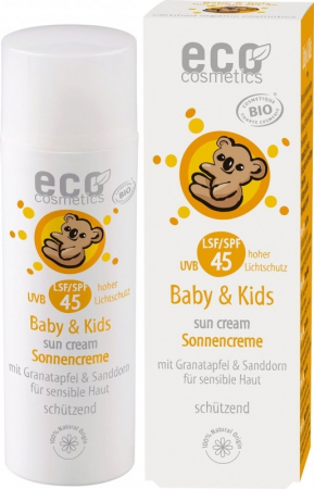 Protectie solara copii - Crema bio protectie solara minerala bebe si copii FPS45, 50 ml