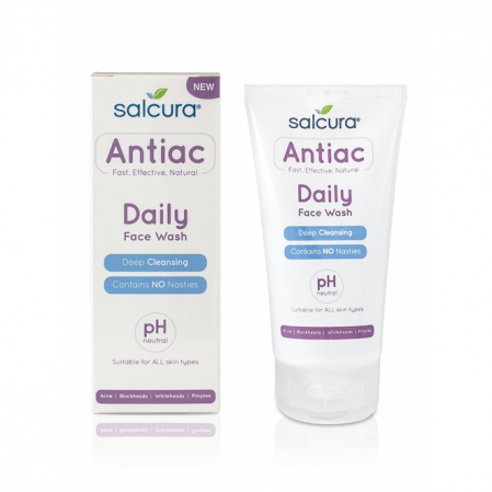 Tratamente si seruri pentru ten - Gel de curatare Salcura Antiac pentru tenul cu acnee, cosuri, puncte albe sau negre, toate tipurile de ten, 150 ml