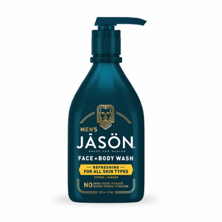 COSMETICE PENTRU BARBATI - Gel de dus 2 in 1 Refreshing, pentru fata si corp, pentru barbati, Jason, 473 ml