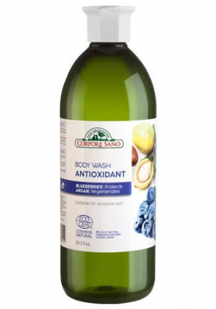 Gel de dus - Gel de dus antioxidant cu afine si argan, Corpore Sano, 600 ml