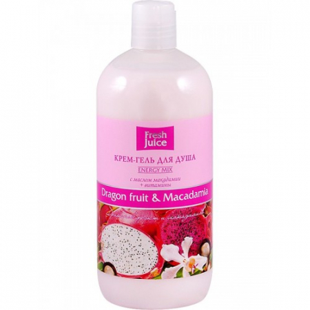 IGIENA PERSONALA - Gel de dus cremos cu extract de pitaya si ulei de macadamia, 500 ml, FRESH JUICE