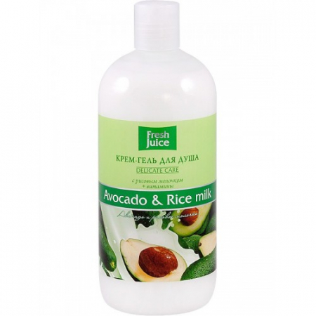 IGIENA PERSONALA - Gel de dus cremos cu extracte de avocado si orez , 500 ml, FRESH JUICE
