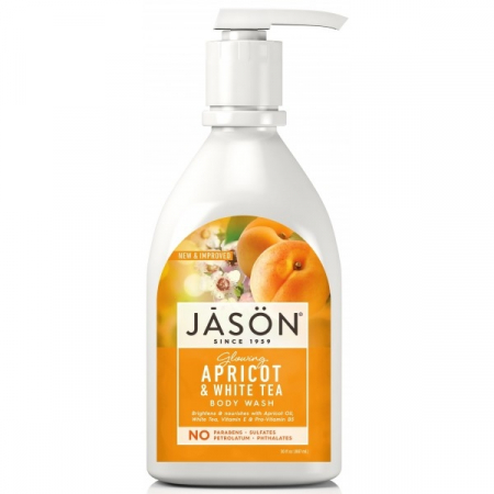 Produse - Gel de dus satinat, cu caise si ceai alb, 887ml, Jason