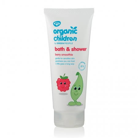 Produse - Gel de dus si spuma de baie cu fructe de padure, pt copii, Green People, 200 ml