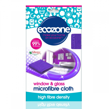 Solutie curatat geamuri - Laveta din microfibra pentru sticla si geamuri, Ecozone, 1 buc