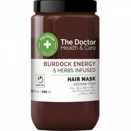 Tratamente si masca de par - Masca anticadere The Doctor Health & Care BURDOCK ENERGY 5 HERBS INFUSED 946ml