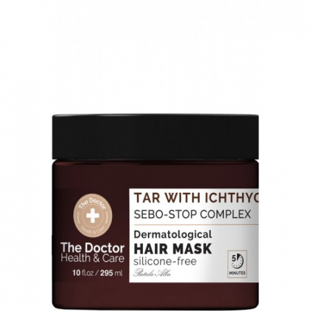 Tratamente si masca de par - Masca antimatreata The Doctor Health & Care TAR WITH ICHTHYOL + SEBO-STOP COMPLEX Dermatological 295ml