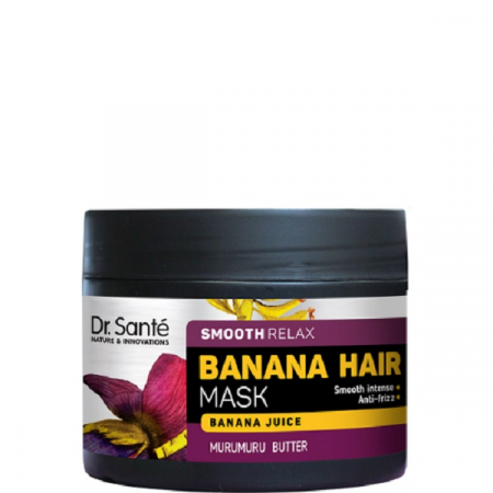 Tratamente si masca de par - Masca antistatica si netezire intensa cu banane si unt de murumuru, Dr. Sante, 300 ml