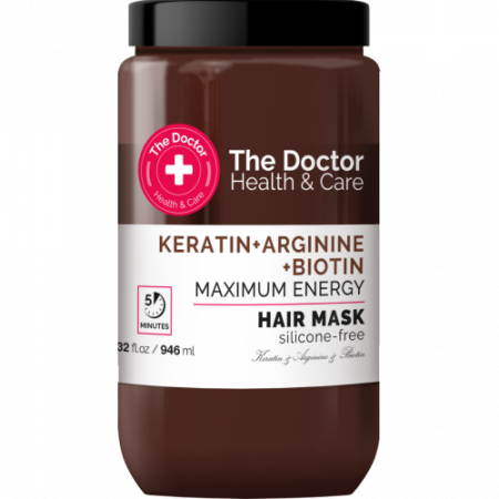 Tratamente si masca de par - Masca energizanta The Doctor Health & Care KERATIN + ARGININE + BIOTIN MAXIMUM ENERGY 946ml