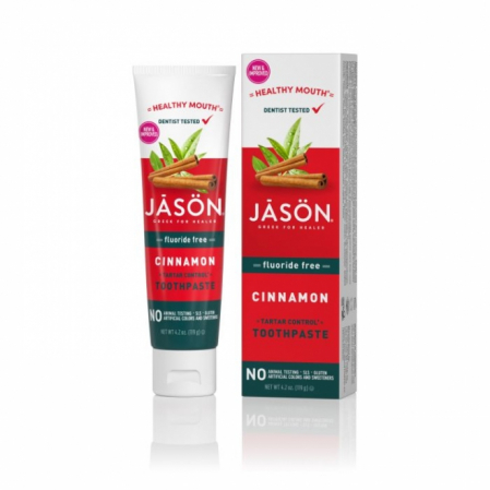 Pasta dinti si apa de gura - Pasta de dinti anti-placa si tartru, Healthy Mouth, pt. gingii iritate, Jason, 119 g