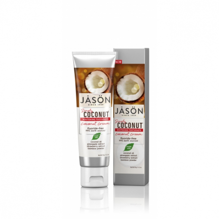 Pasta dinti si apa de gura - Pasta de dinti cu crema de cocos pentru albirea dintilor , 119 gr , Jason