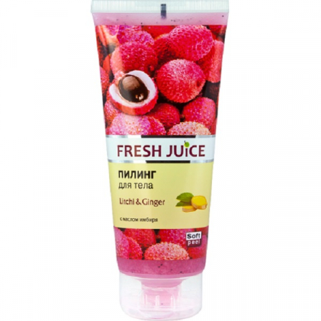 COSMETICE PENTRU CORP SI TEN - Peeling corporal Litchi & Ginger,200 ml, Fresh Juice