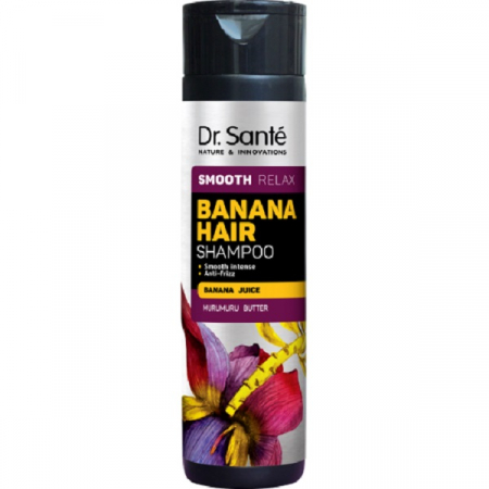 Sampon de par - Sampon antistatic si netezire intensa cu banane si unt de murumuru, Dr. Sante,  250 ml