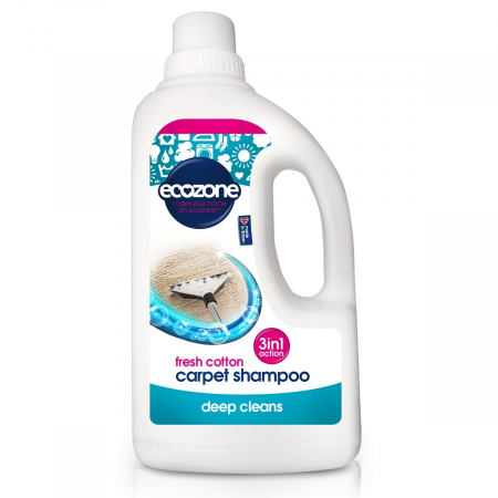 Solutii intretinere textile - Sampon pentru covoare, 3 in 1, cu bumbac, Ecozone, 1 L