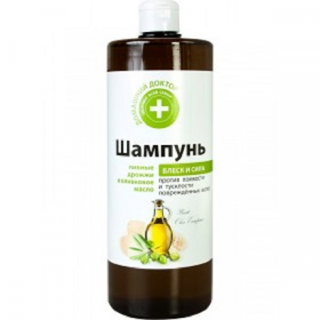 Sampon de par - Sampon stralucire pentru par deteriorat cu extract de drojdie si ulei de masline, Doctorul Casei, 1000 ml