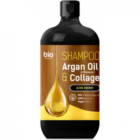Sampon de par - Sampon ultra-energizant cu ulei de argan si colagen , 355 ml, BioNaturell