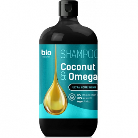 Produse - Sampon ultra-nutritiv cu ulei de cocos si omega 3, 946 ml, BioNaturell