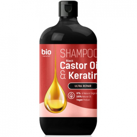 Sampon de par - Sampon ultra-reparator cu ulei de ricin si cheratina, 355 ml