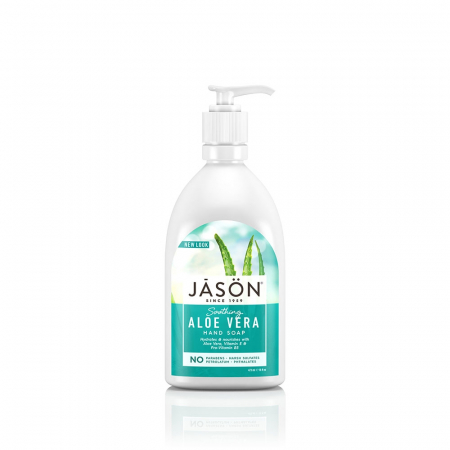 Sapunuri - Sapun lichid cu aloe vera,regenerant, pentru fata si maini, 473ml. Jason
