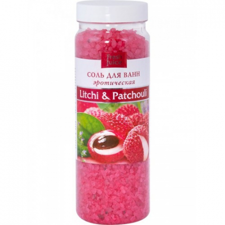 COSMETICE PENTRU CORP SI TEN - Sare de baie cu extract de litchi si ulei de patchouli, Fresh Juice, 700 gr