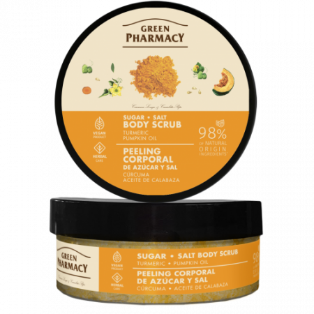 Lotiuni si creme de corp - Scrub corporal cu extract de turmeric si ulei de dovleac  200 ml