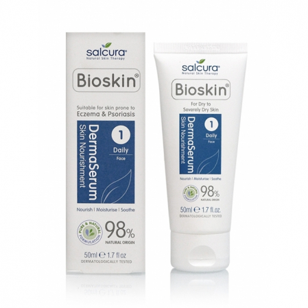 Produse - Ser facial super hidratant Salcura Dermaserum, pentru ten predispus la eczeme, psoriazis sau mancarimi, 50 ml