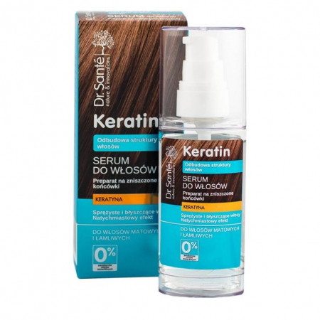 Tratamente si masca de par - Ser pentru varfurile despicate cu cheratina, arginina si colagen, 50 ml, Dr. Sante