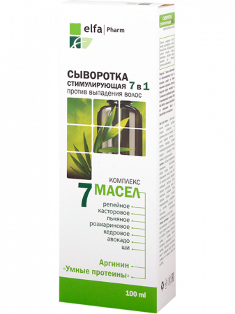 Tratamente si masca de par - Ser stimulator impotriva caderii parului cu 7 uleiuri, arginins si proteine, Elfa Farm . 200ML