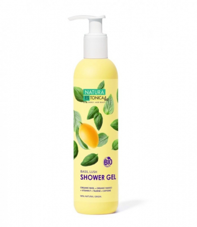 COSMETICE PENTRU BARBATI - Gel de dus natural Basil Lush cu mango si busuioc, 400ml