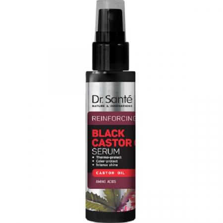 Produse - Serum termoprotector,  stralucire intensa si protectia culorii cu ulei de ricin negru, Dr. Sante, 150 ml