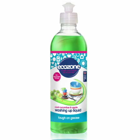 Detergent vase - Solutie concentrata pentru spalat vase, cu castravete si mar pentru spalat vase, Ecozone, 500 ml