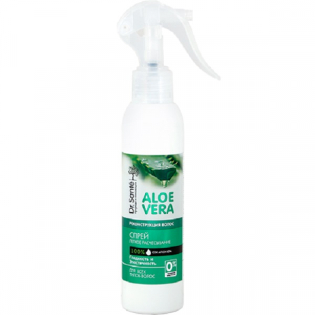 Tratamente si masca de par - Spray restructurant anticadere cu suc de aloe vera, 150 ml, Dr. Sante